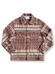 ナバホ風ジャカード柄が映えるコットンジャケット