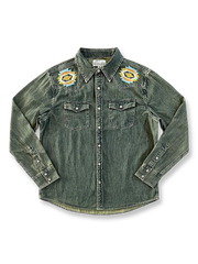 ナバホトーテム刺繍が映えるヴィンテージ風シャツ