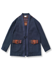  ナバホ織りパッチワークが施された伝統的なはんてん