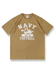 Navy Felix the Cat筒編み無縫製アメリカンヴィンテージ短袖Tシャツの全景画像