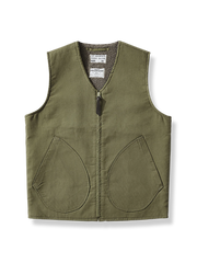 ネイビーのラムウール裏起毛ベストの製品イメージ