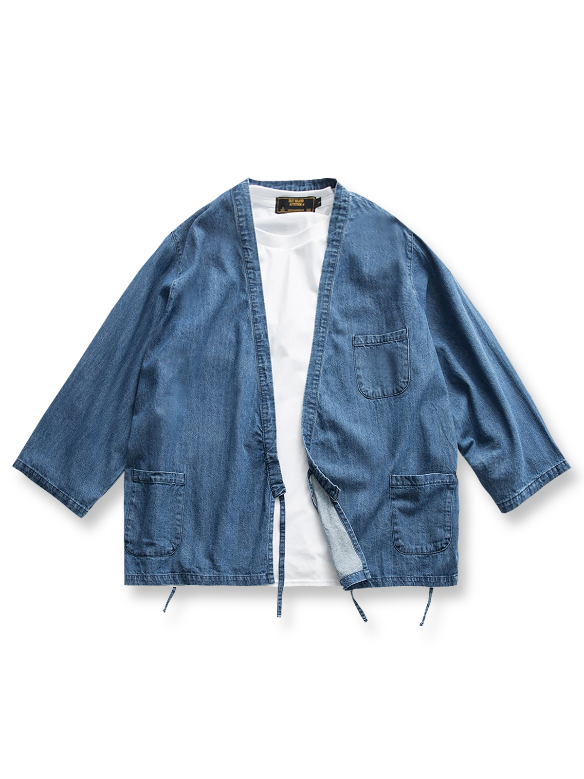 九分袖デニムはんてんジャケット