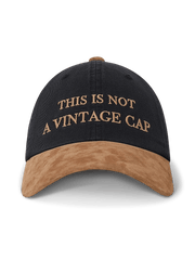 Not Vintage Cap 古着加工スエードブリムベースボールキャップ正面図