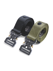 ナイロン製ミリタリーベルト、ワンタッチ脱着、耐久性抜群、シンプルデザイン