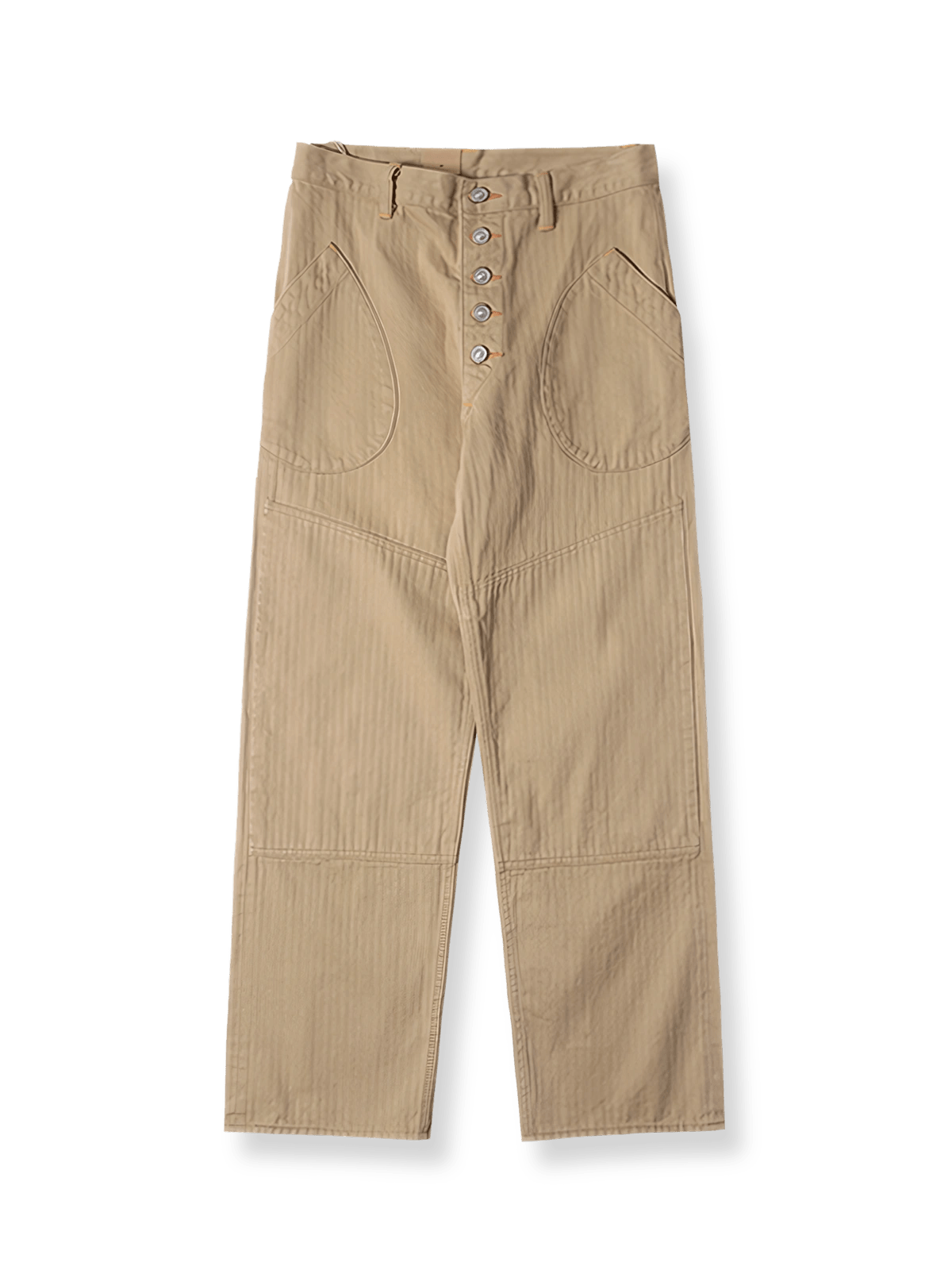 クラシックOG-107 HBTヘリンボーンワークパンツの全身展示画像。