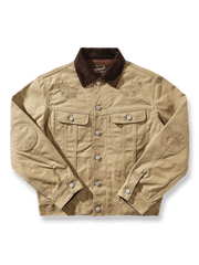 オイルワックス素材と刺繍が映えるライダースジャケット