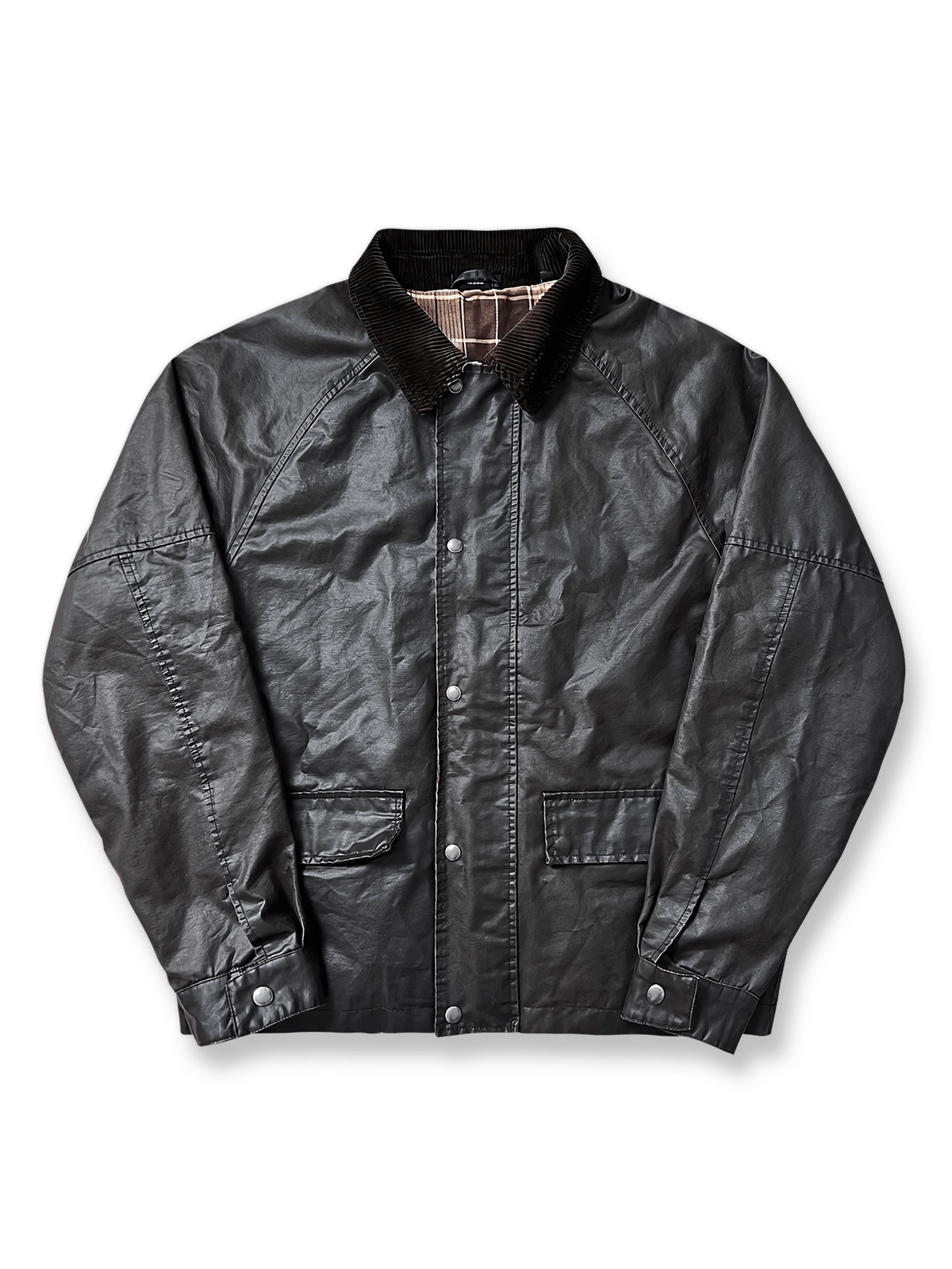 オイルワックスとカツラギ素材を組み合わせたヴィンテージ風ハンティングジャケット。