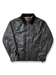 オイルワックスとカツラギ素材を組み合わせたヴィンテージ風ハンティングジャケット。