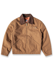 1950年代デトロイトワークウェア風オープンカラ―キャンバスショートジャケットの全体正面画像