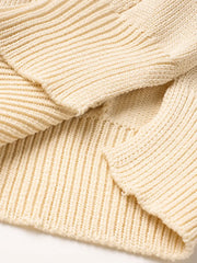 オープンカラーニットポロ