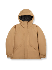 アウトドア用フード付きダックダウン中綿ジャケットの製品イメージ