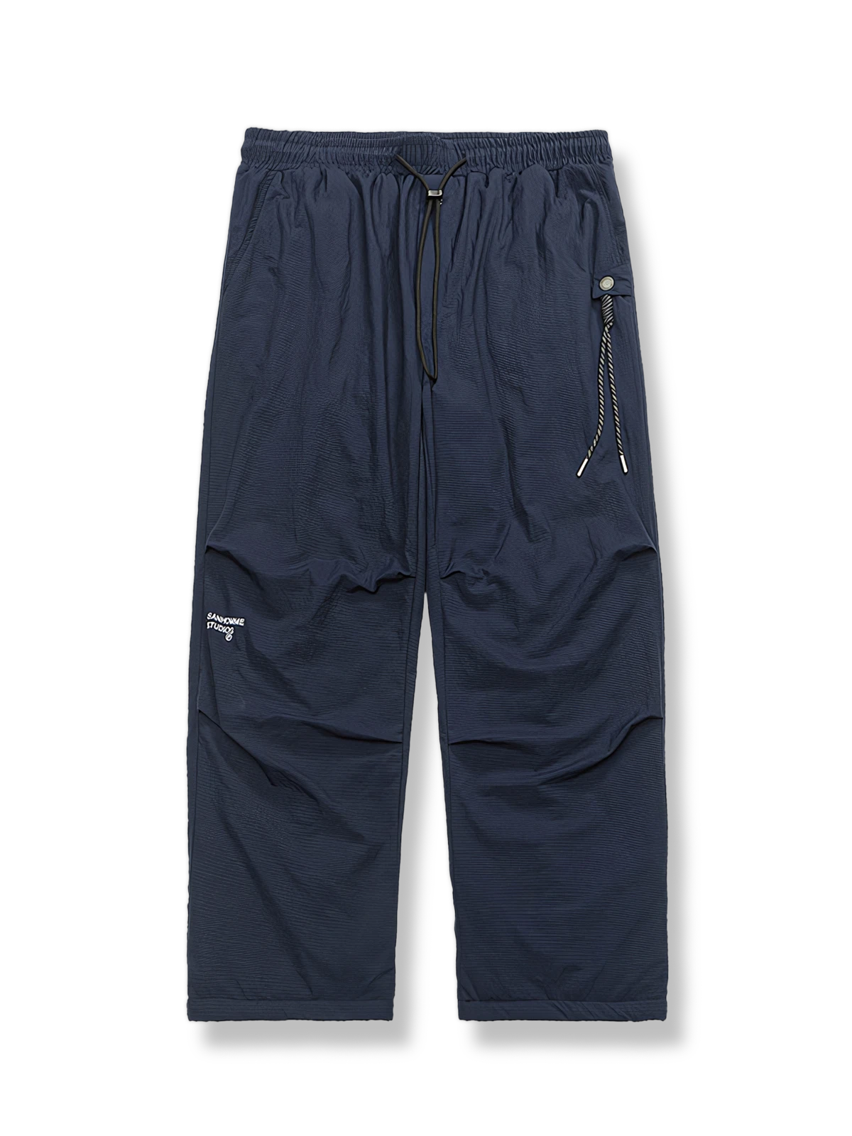 膝タック入りのリラックスフィットダウンパンツ