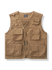 15個ポケットを備えたナイロンアウトドアベスト。