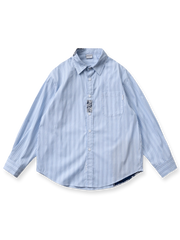 ペイズリーパッチワークルーズストライプシャツ