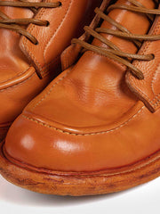 ウォッシュドレザー コンビショートブーツ