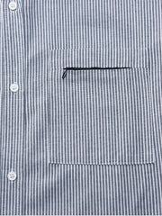 細ストライプ　ボタンダウンカラーシャツ