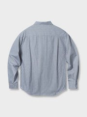 細ストライプ　ボタンダウンカラーシャツ