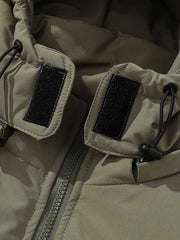 マジックテープフード付き 中綿ジャケット