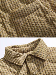 キルティング　中綿シャツジャケット