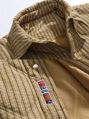 キルティング　中綿シャツジャケット