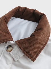 コーデュロイカラー コットン中綿ジャケット