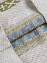 民族調 ジャカード編み クルーネック ニットセーター