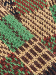 カラーブロック チェック柄 ニット