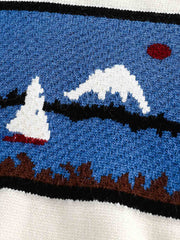 富士山 クルーネックセーター