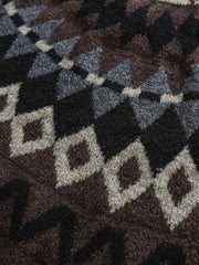 カラーブロック 刺繍 クルーネック ニットセーター