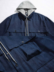 取り外し可能フード デニムジャケット