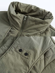 キルティング フェイク レイヤード 中綿ジャケット