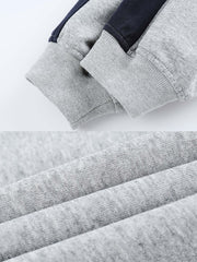 刺繍入り ハーフボタン スウェット