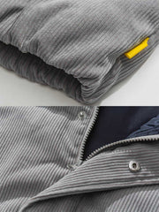 コーデュロイ 立襟 ダウンベスト