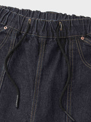 12.8oz 非対称ステッチポケットデニムパンツ