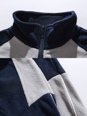 2色  フリース ハーフジップ スウェット