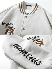 スエードベースボールジャケット