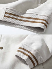 スエードベースボールジャケット