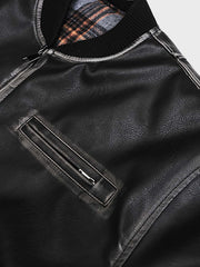 ウォッシュドPU ベースボール中綿ジャケット