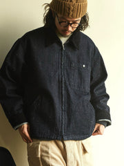 ショート丈 コーデュロイ襟 2色入り ワークジャケット