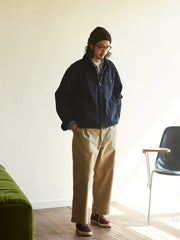 ショート丈 コーデュロイ襟 2色入り ワークジャケット