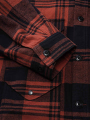 赤いチェック柄 ハンティングシャツジャケット