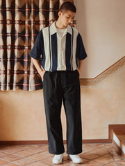 キューバカラー ストライップ アロハシャツ