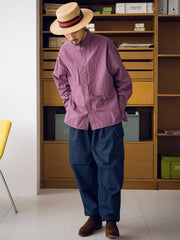 シワ加工 ボタンダウン 長袖シャツ