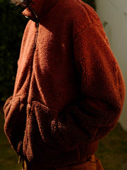 シェルパ フリース グラデーション 立襟ジャケット