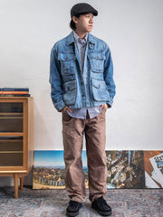 4 ポケット ウォッシュ デニムジャケット