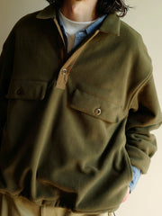 スナップ フリース プルオーバー