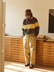 ツイル高捻綿チノパンツ