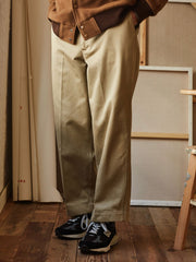 ツイル高捻綿チノパンツ
