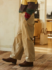 ツイル高捻綿チノパンツ