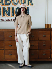 高腰ワイド ホワイトパンツ